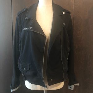 Black Denim Motto jacket by Torrid